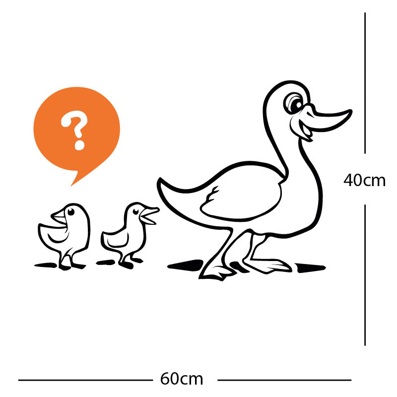duck with chicks wall sticker
