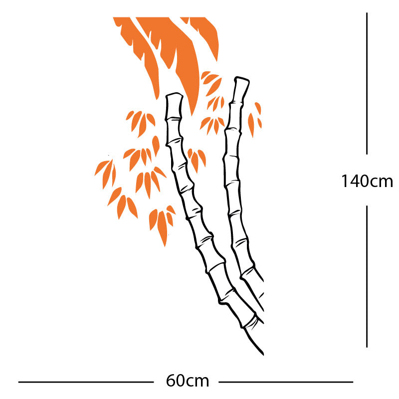 bamboo tree wall sticker