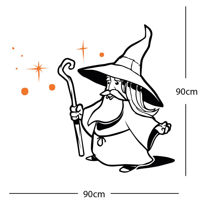 merlin wizard wall sticker