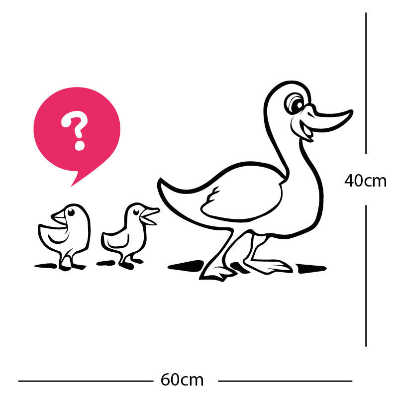 duck with chicks wall sticker