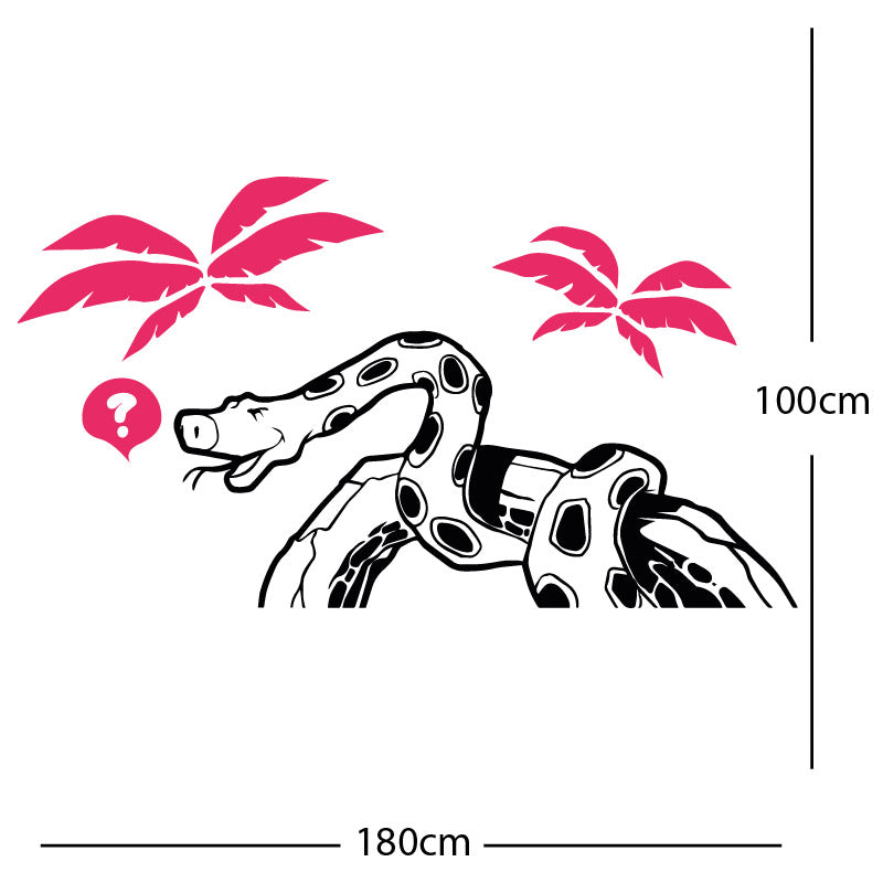 jungle snake wall sticker