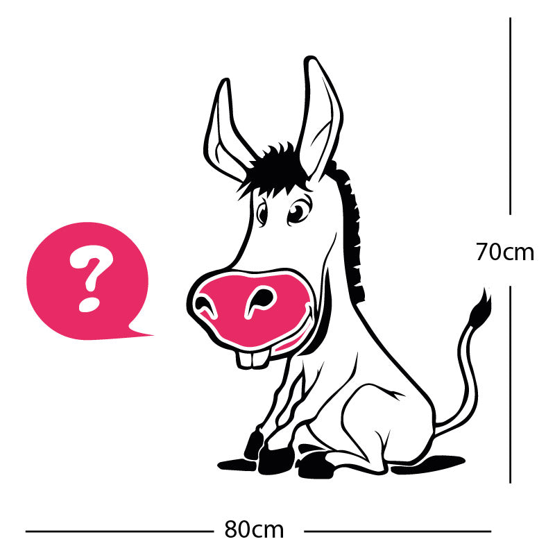 funny donkey wall sticker