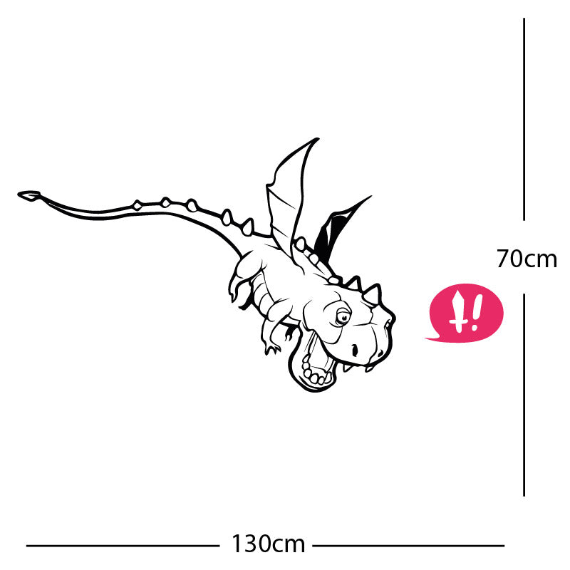 flying dragon decal wall sticker