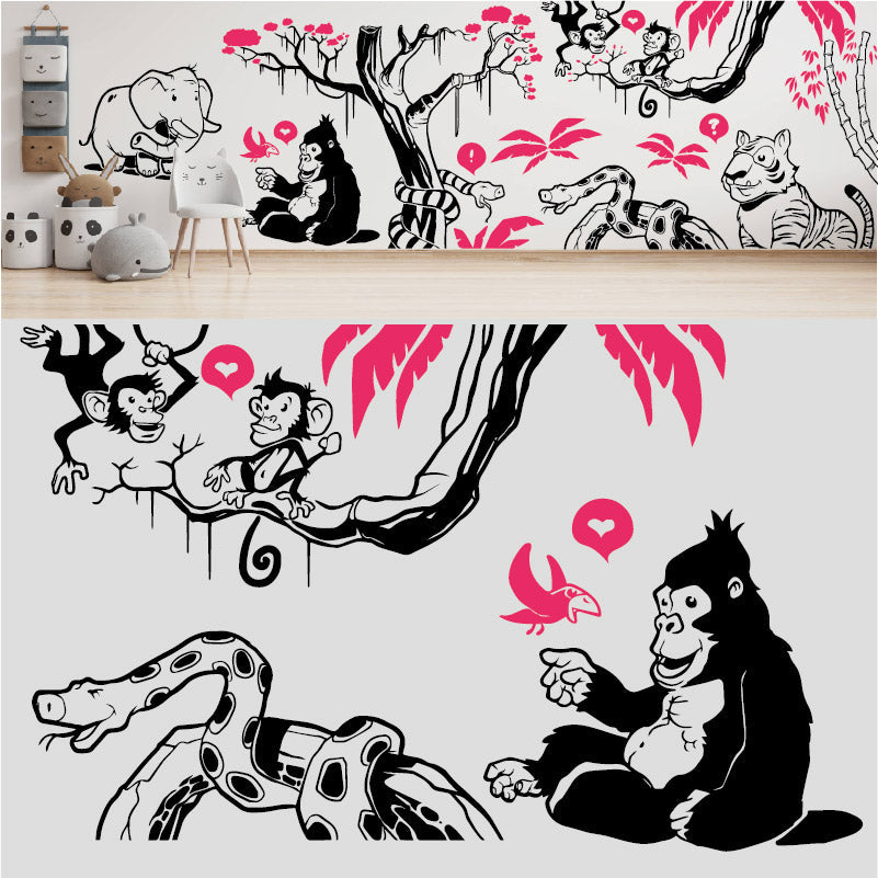 in the jungle complete wall mural wall sticker