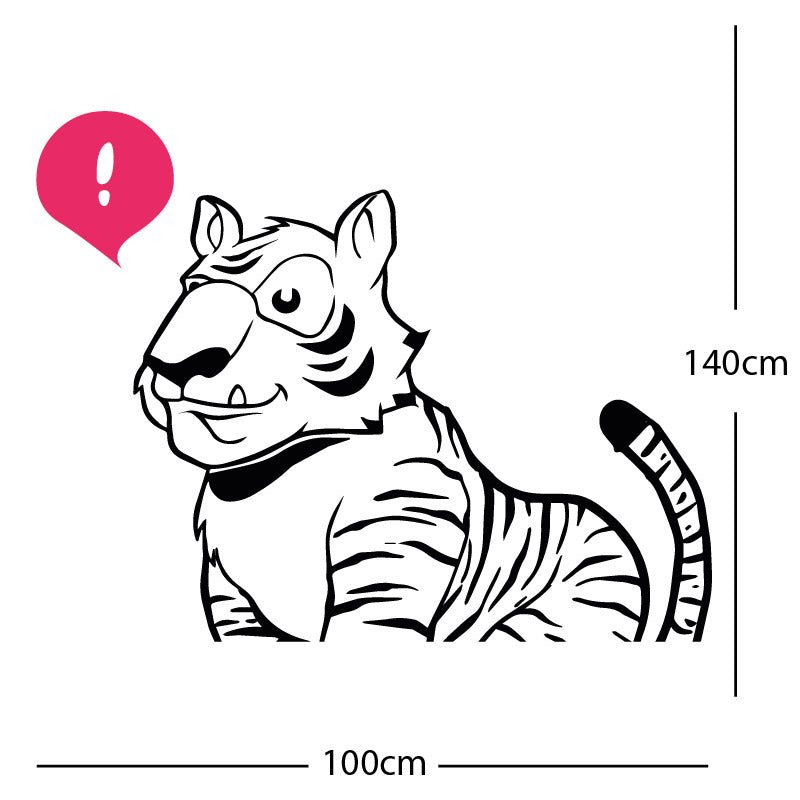 jungle tiger wall sticker