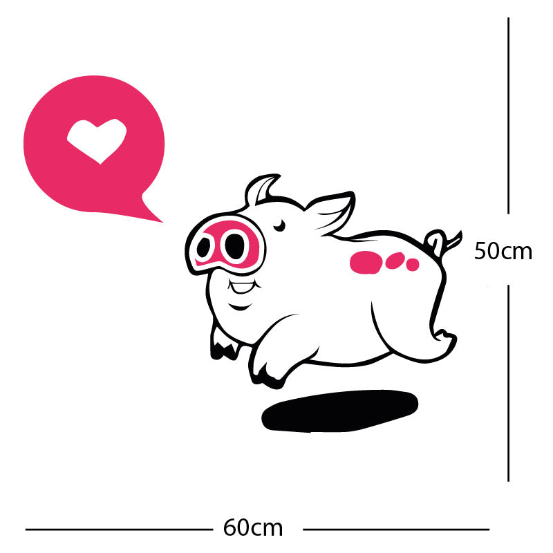 farmyard pig wall sticker