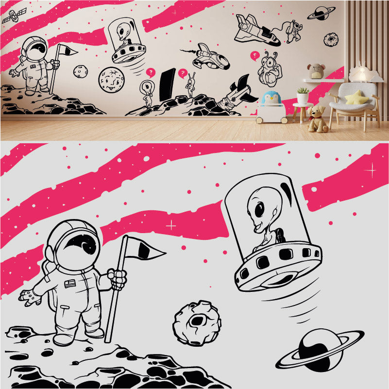 in space complete wall mural wall sticker