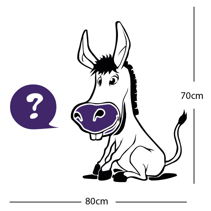 funny donkey wall sticker