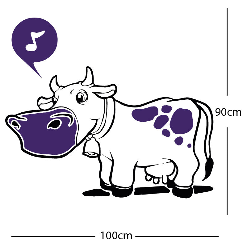 farmyard cow wall sticker