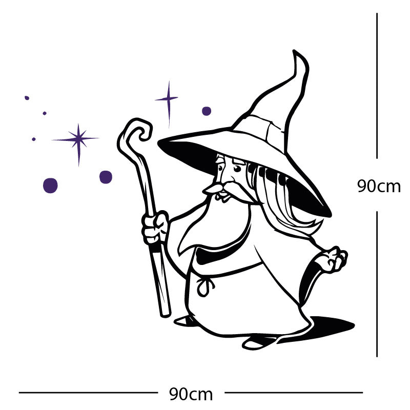 merlin wizard wall sticker