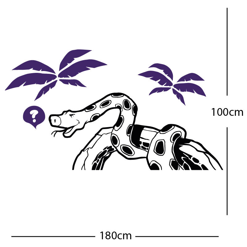 jungle snake wall sticker