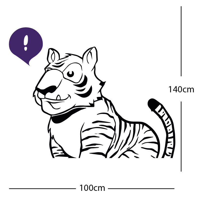 jungle tiger wall sticker