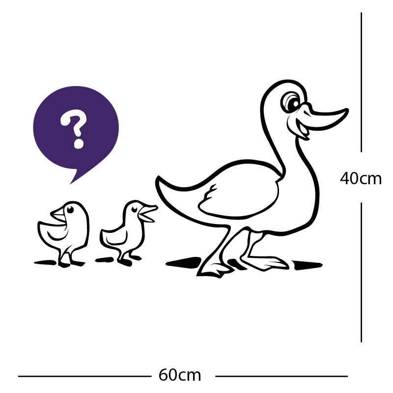 duck with chicks wall sticker