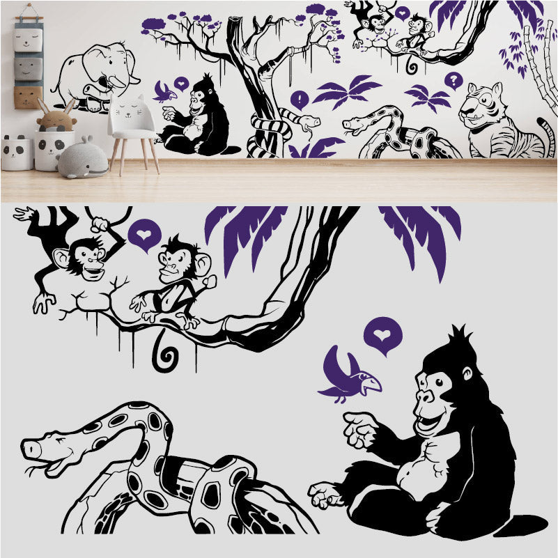 in the jungle complete wall mural wall sticker