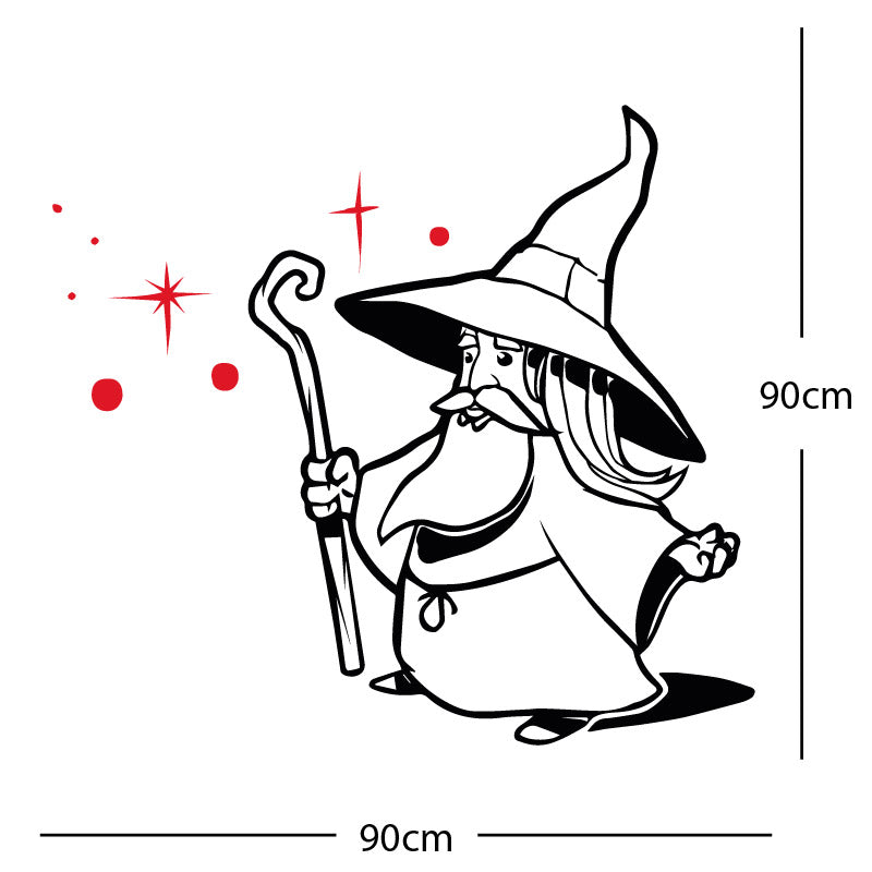 merlin wizard wall sticker
