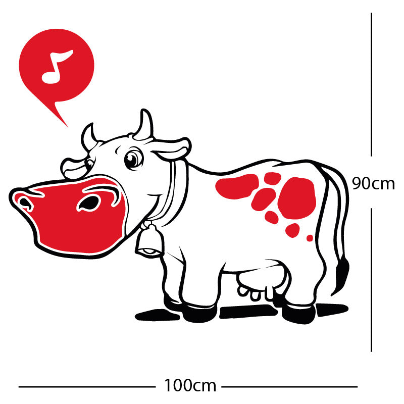 farmyard cow wall sticker