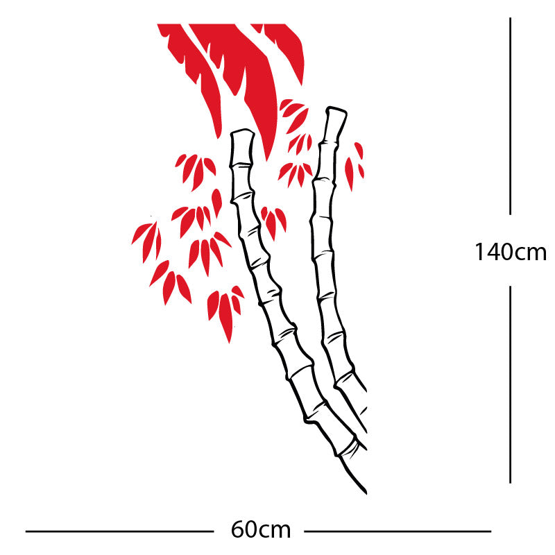 bamboo tree wall sticker