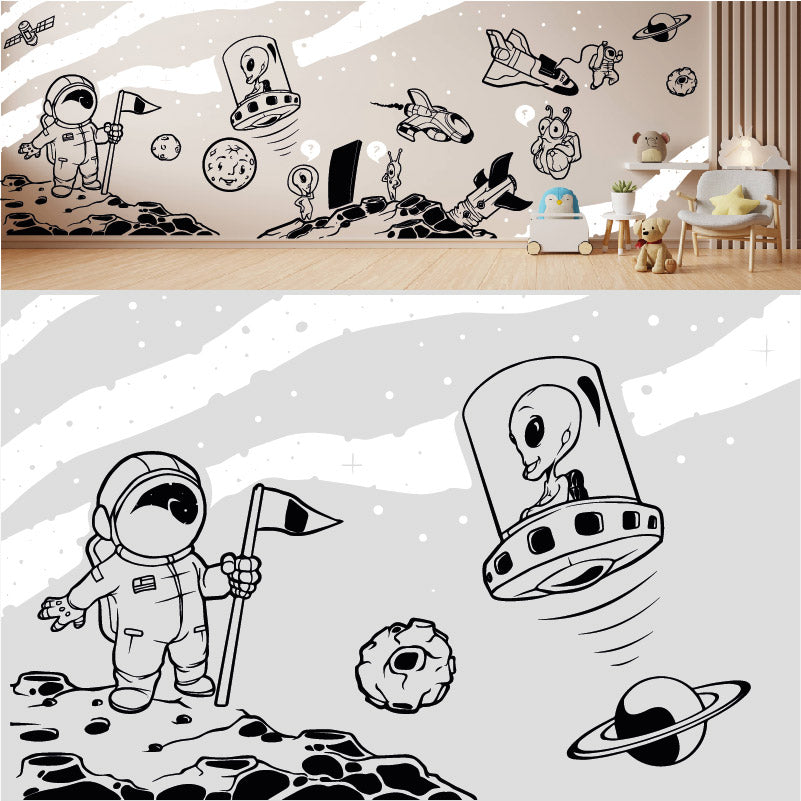 in space complete wall mural wall sticker