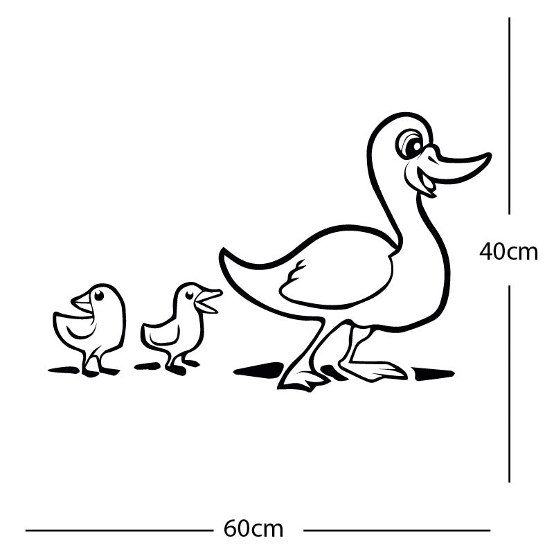 duck with chicks wall sticker