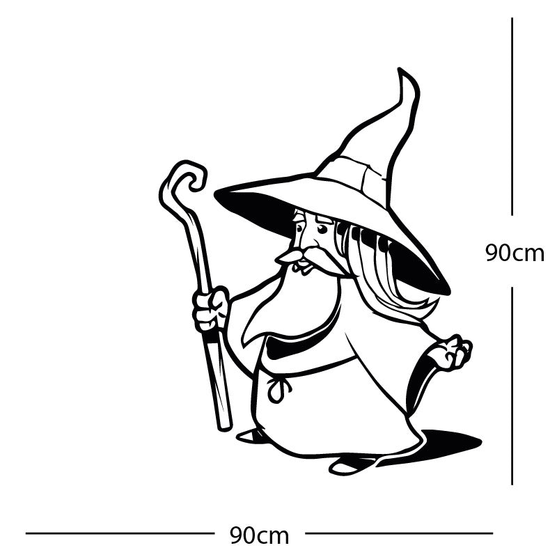 merlin wizard wall sticker