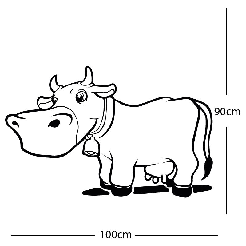 farmyard cow wall sticker