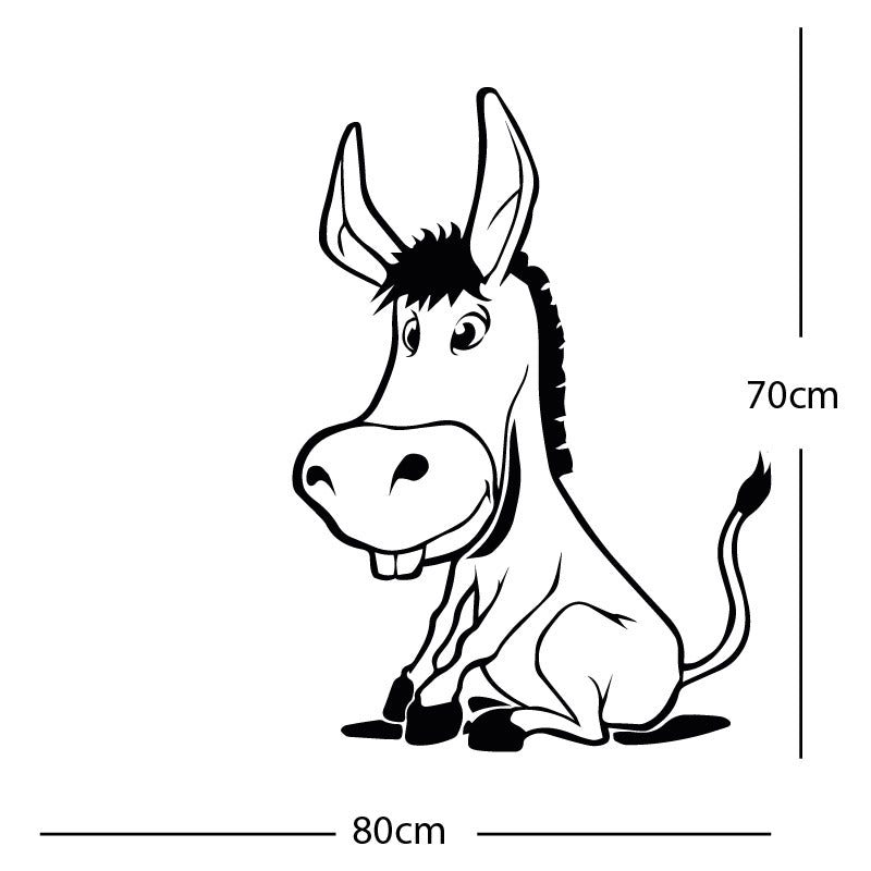 funny donkey wall sticker