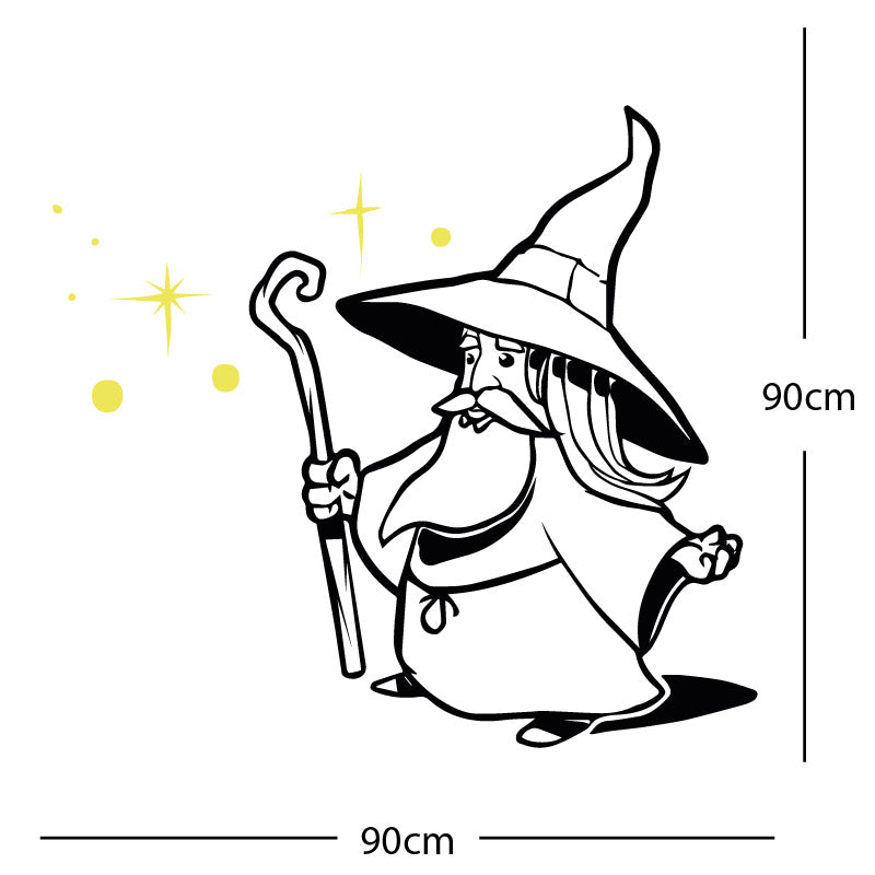 merlin wizard wall sticker
