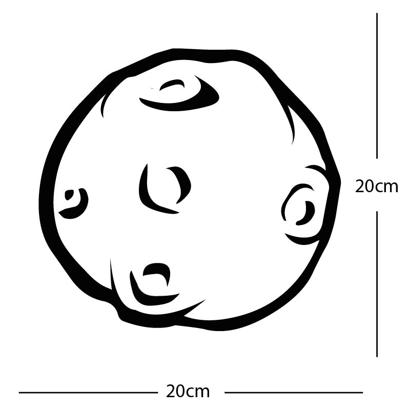 meteor asteroid wall sticker