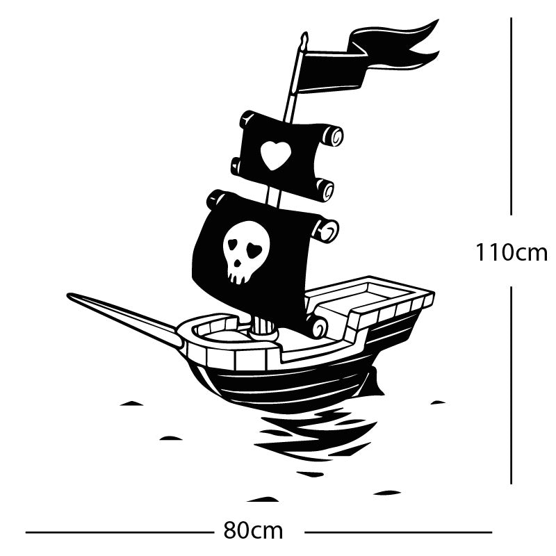 pirate ship wall sticker