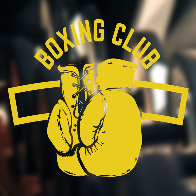 punch harder boxing gym fitness wall sticker
