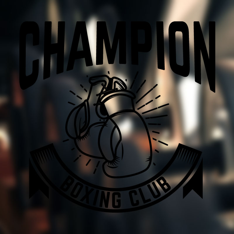 boxing strength fitness wall sticker