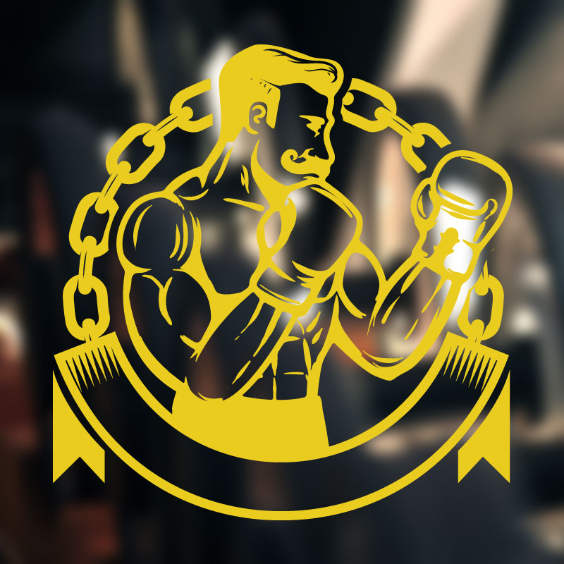 boxing gym equipment fitness sports wall sticker