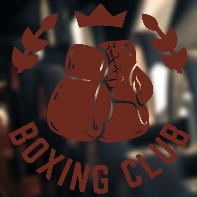 boxing motivation quote gym fitness wall sticker
