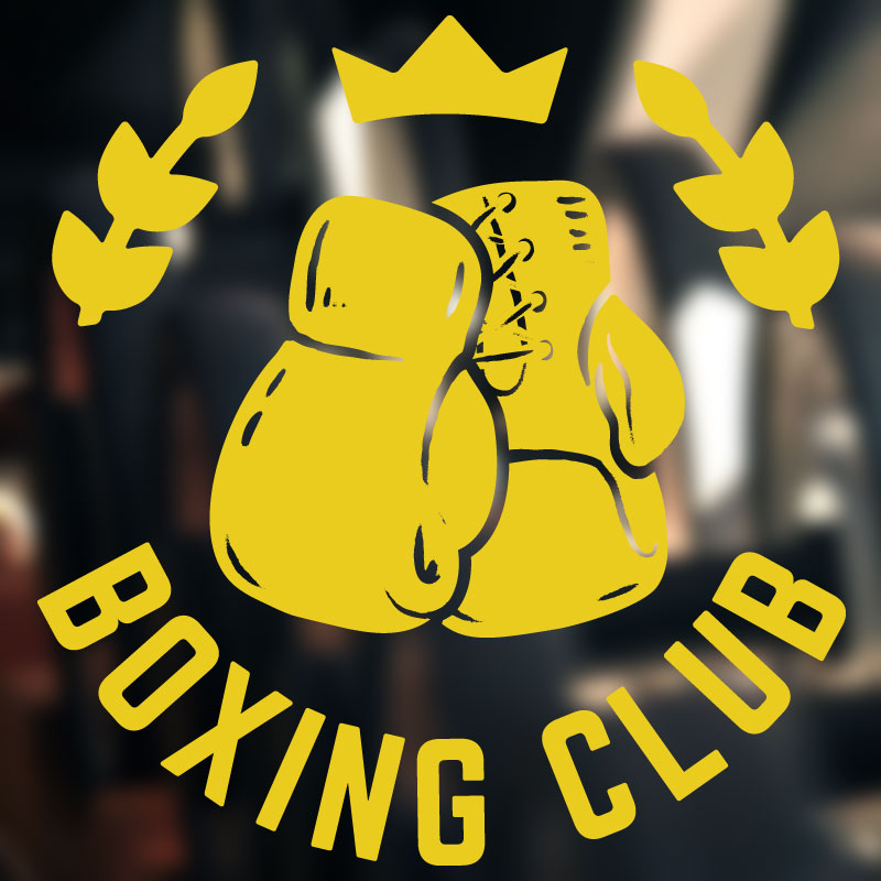 boxing motivation quote gym fitness wall sticker