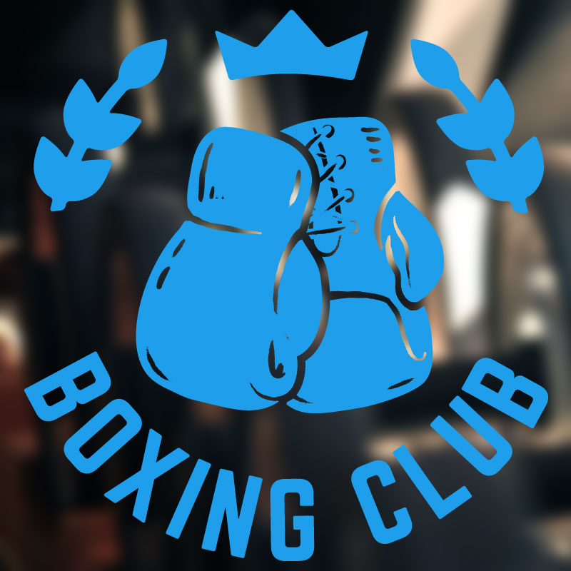 boxing motivation quote gym fitness wall sticker