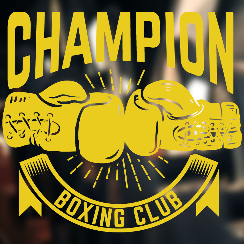 boxing workout fitness sports decal wall sticker