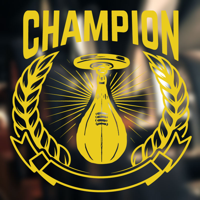 boxing gym club gloves decal wall sticker