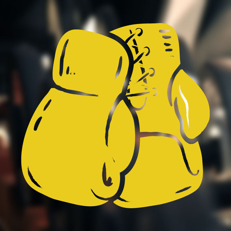 boxing gym club gloves decal wall sticker