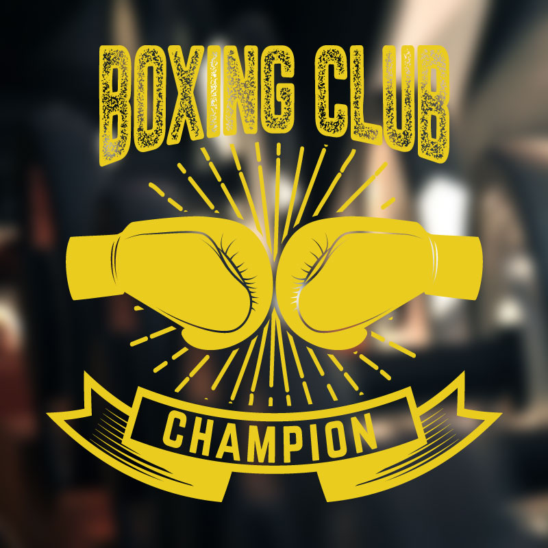 boxing power punch gym fitness wall sticker
