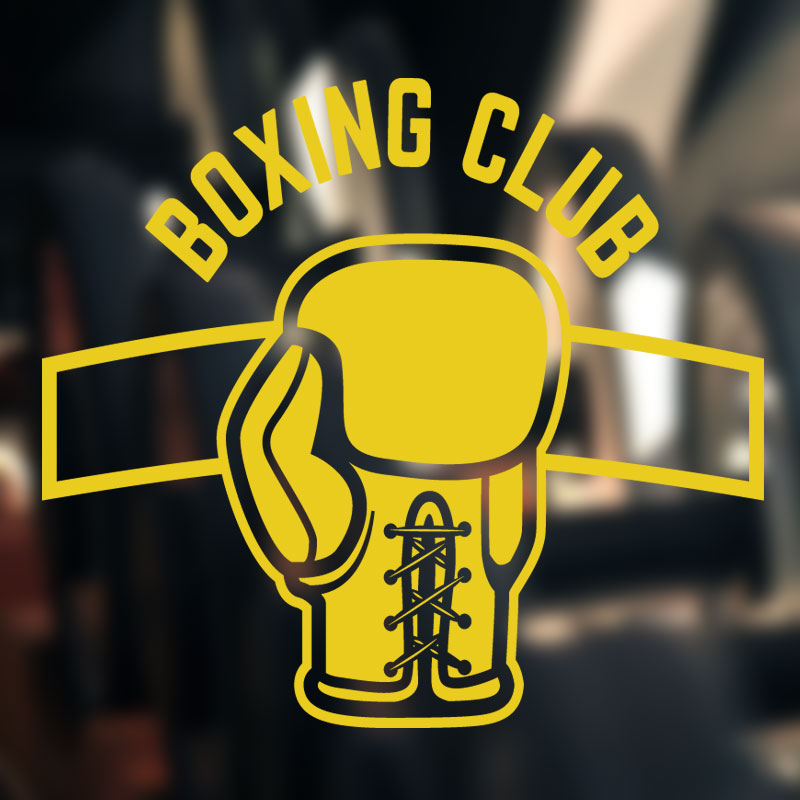 boxing knockout quote gym fitness wall sticker