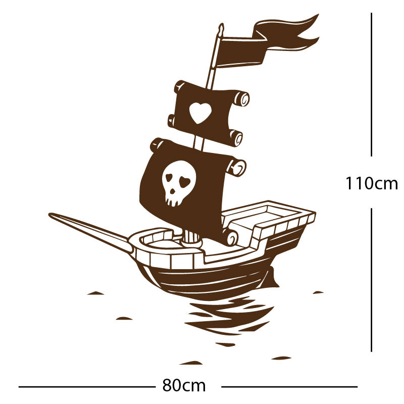 pirate ship wall sticker