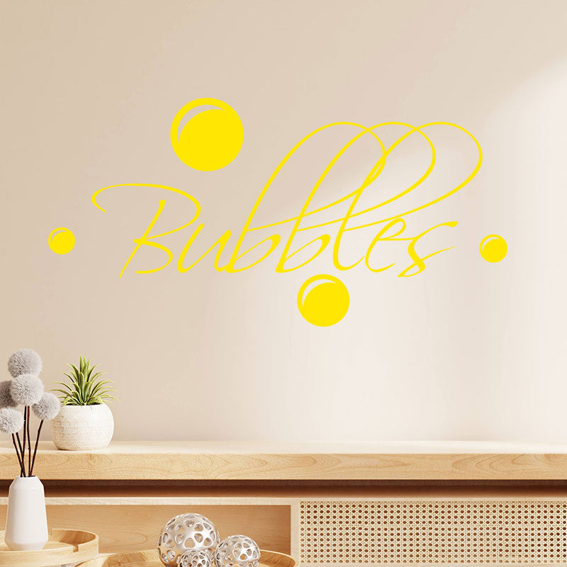 bubbles bathroom sticker