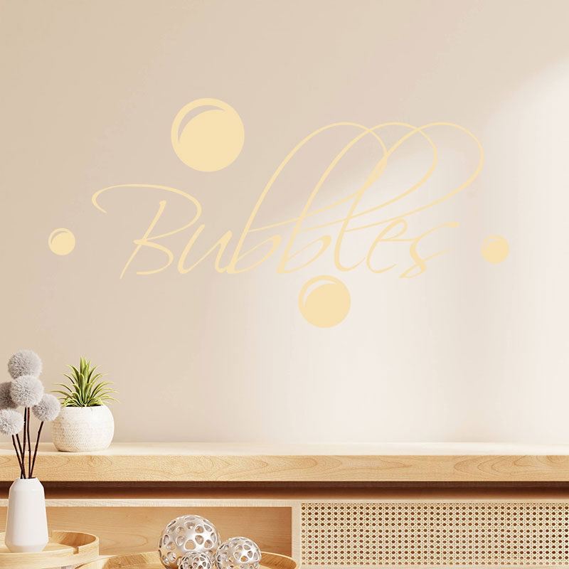 bubbles bathroom sticker