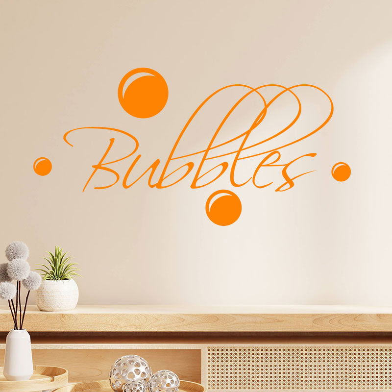 bubbles bathroom sticker