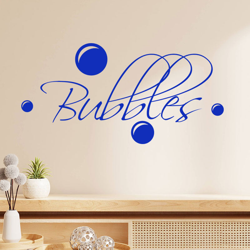 bubbles bathroom sticker