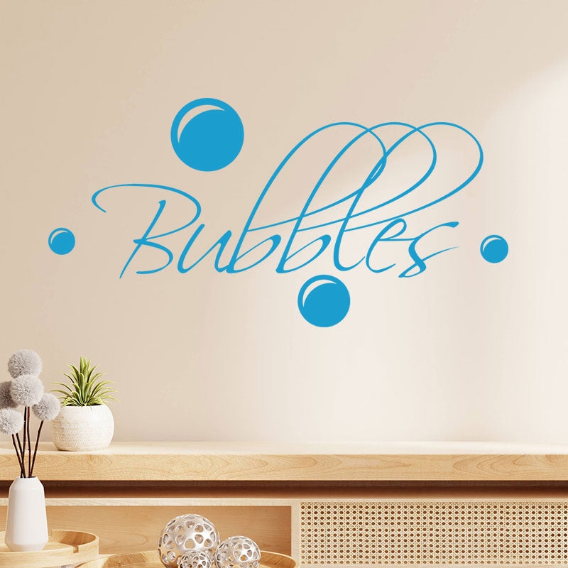 bubbles bathroom sticker
