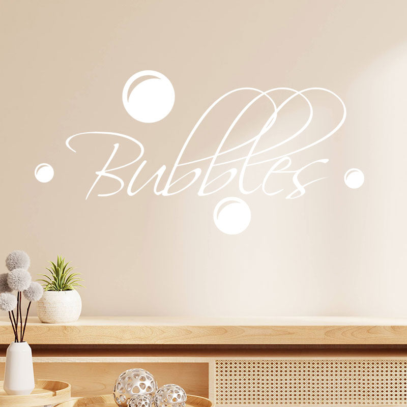 bubbles bathroom sticker