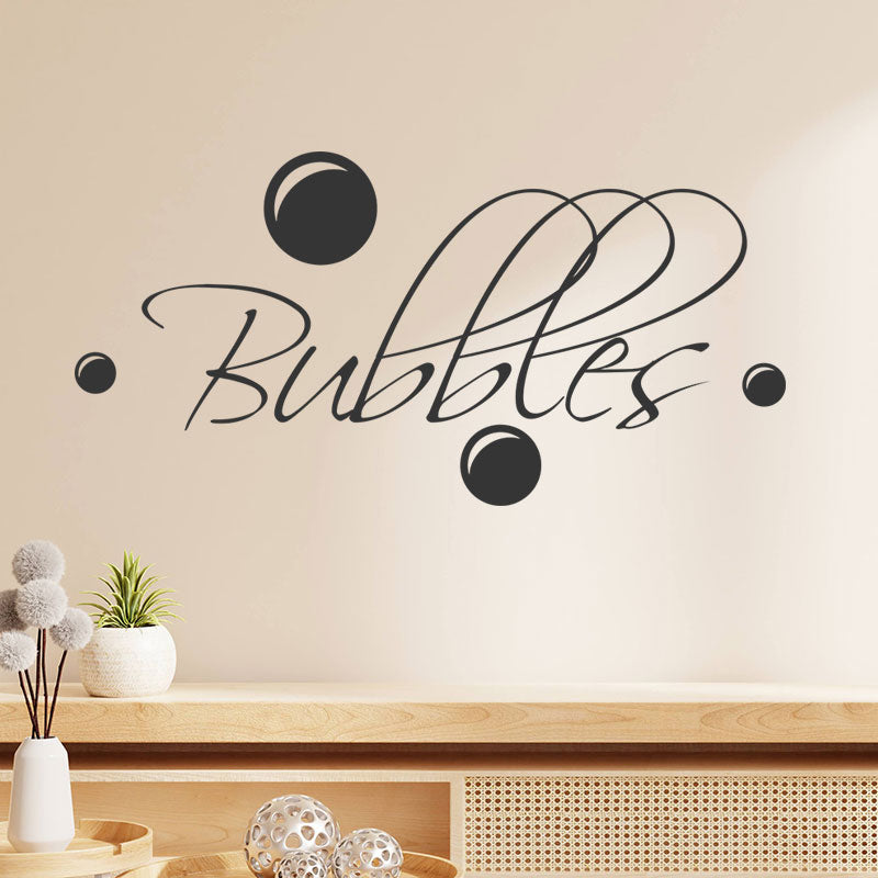 bubbles bathroom sticker