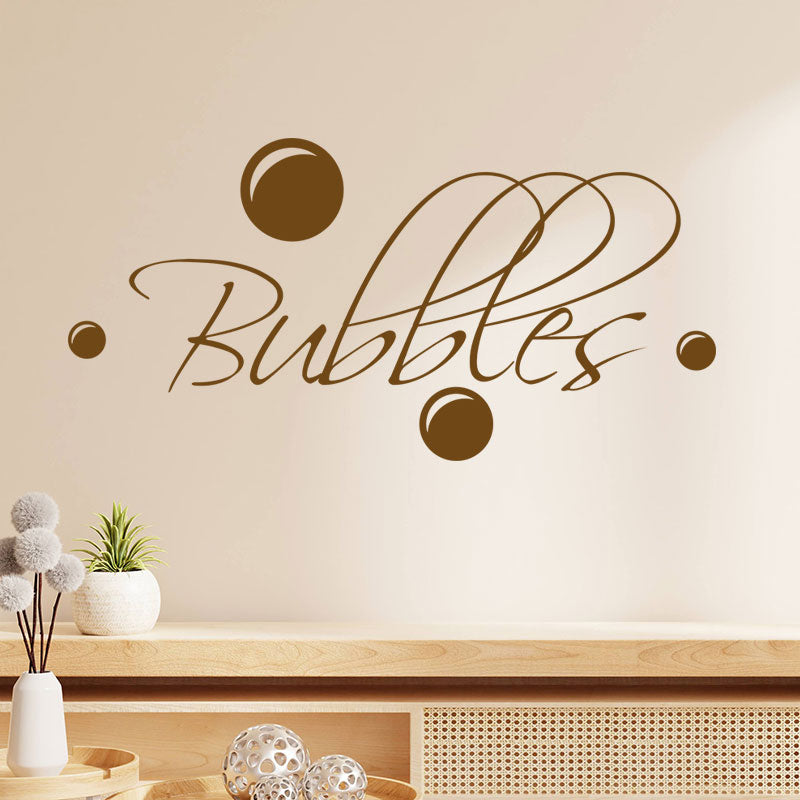 bubbles bathroom sticker