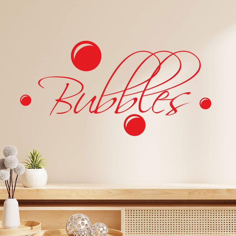 bubbles bathroom sticker